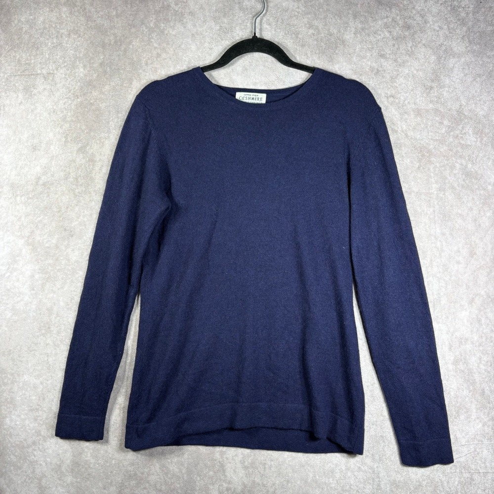 Sutton Studio Bloomingdale's Cashmere‎ Sweater Womens Large Blue Knit Pullover